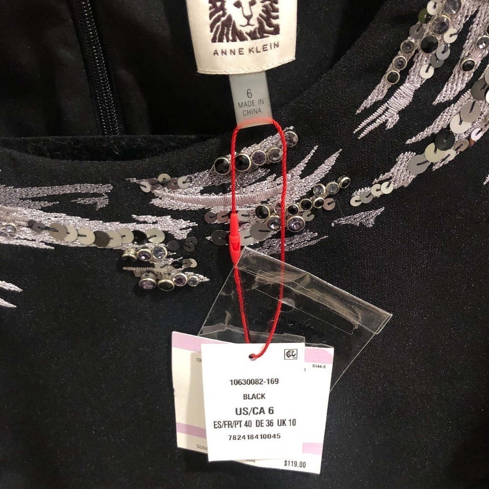 NWT Anne Klein Sleeveless Sequin Blouse - Sz 6 - Picture 10 of 13